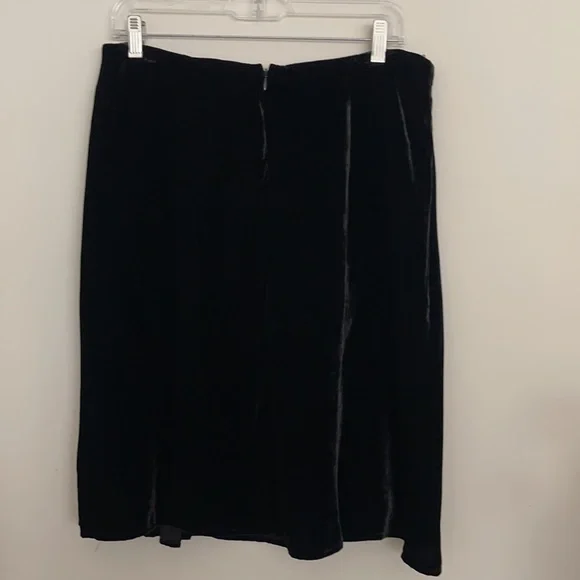 Vintage Nanette Lepore gray black velvet skirt set